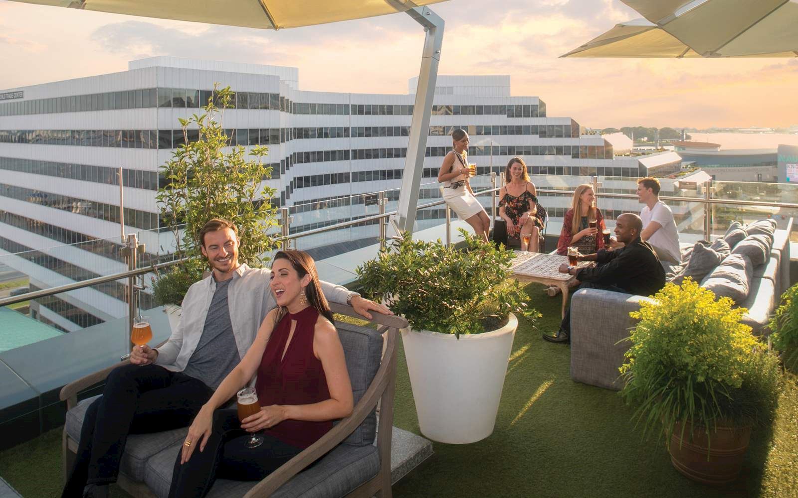 Upscale Norfolk Restaurants Rooftop Bar Hilton Norfolk The Main